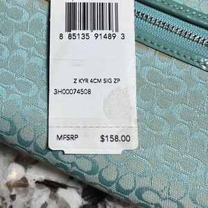 Coach Aqua Signature Wristlet